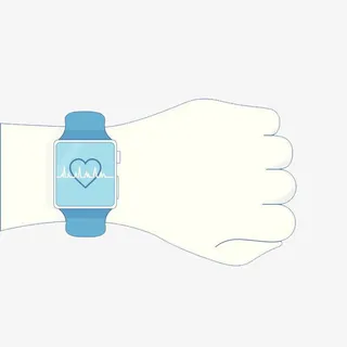 手腕上跳动的心率免抠