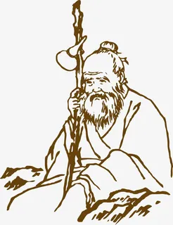 棕色手绘老人人物形象免抠 棕色手绘老人人物形象免抠