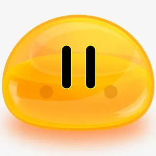 黄色水晶馒头表情播放按钮猪鼻子免抠