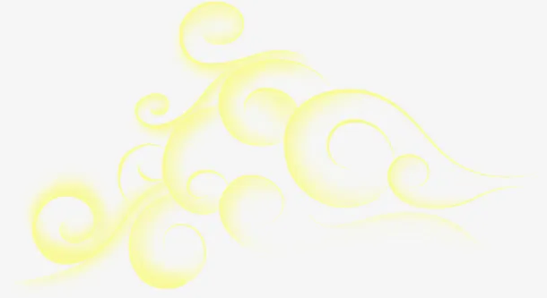 黄色的中国风花纹免抠