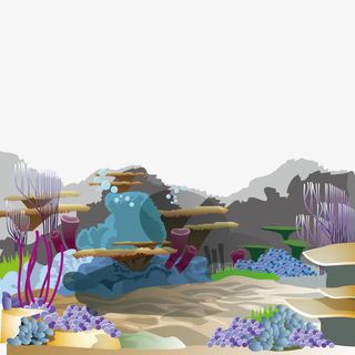 卡通海底元素免抠