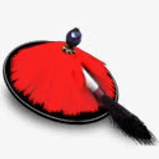 顶戴红缨官帽免抠