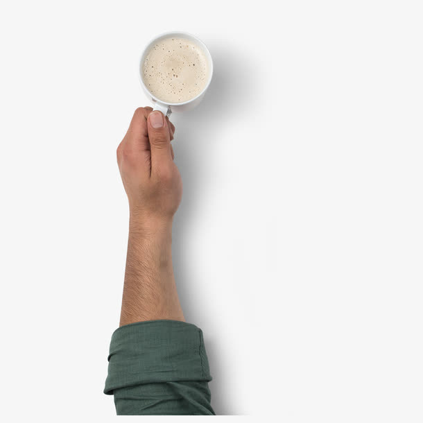 咖啡喝手臂免抠