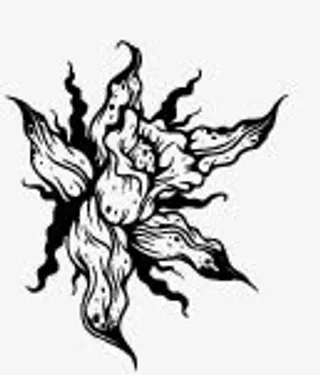 喷墨线条花朵免抠