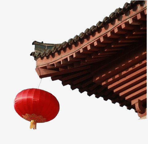 楼宇与灯笼结合免抠