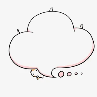肉肉的小猫爪子对话框免抠