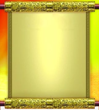 黄金卷轴巨幅招聘广告免抠