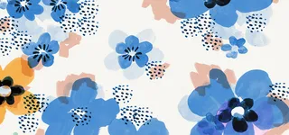 蓝色花朵纹理质感图高清