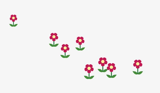 小花漂浮素材免抠