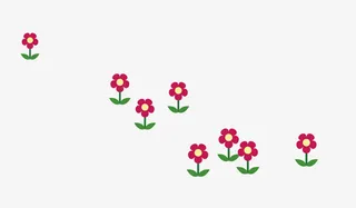 小花漂浮素材免抠