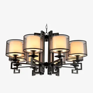 实物漂亮中国新中式灯具免抠