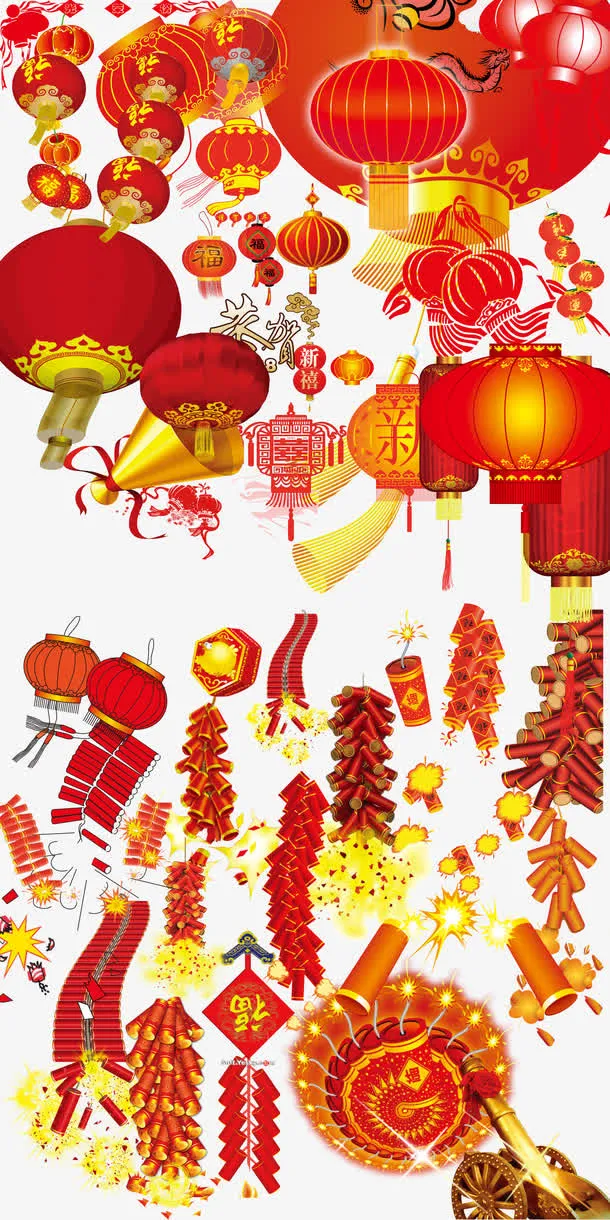 喜庆灯笼免抠