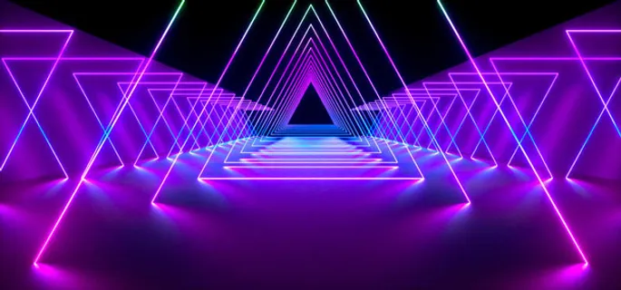 霓虹灯 炫彩 霓虹灯背景 绚丽1