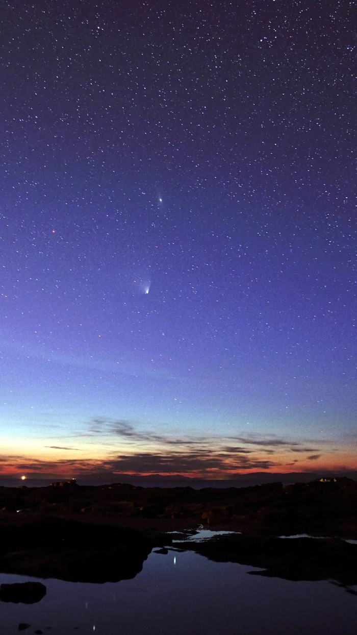 野外浪漫夜空风景H5背景高清