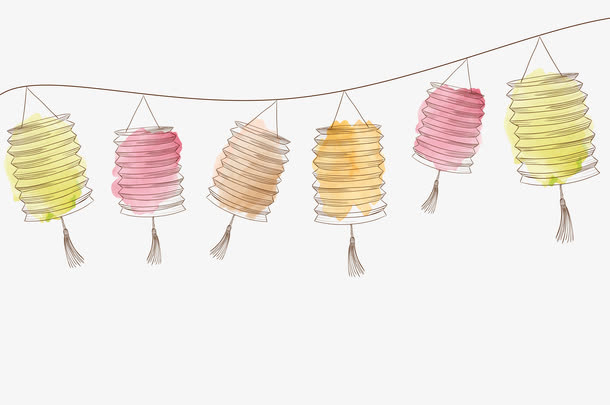 矢量手绘灯笼免抠