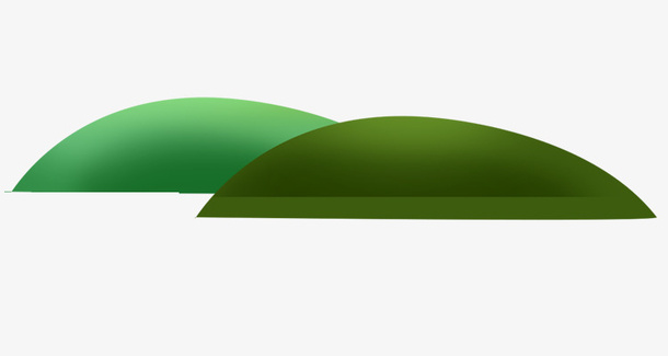 长满草的山坡插画免抠