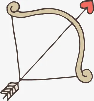 卡通情人节弓箭装饰免抠