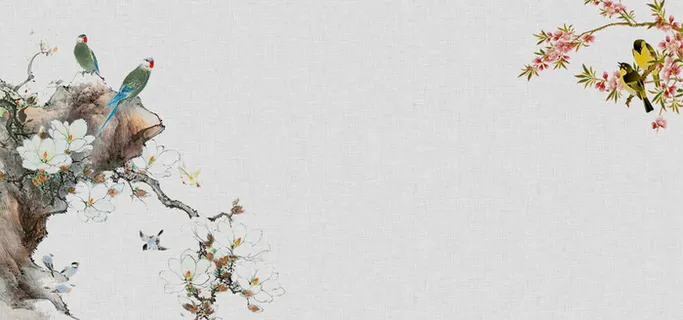 中国风水墨宣纸山水背景图高清复古中国风背景