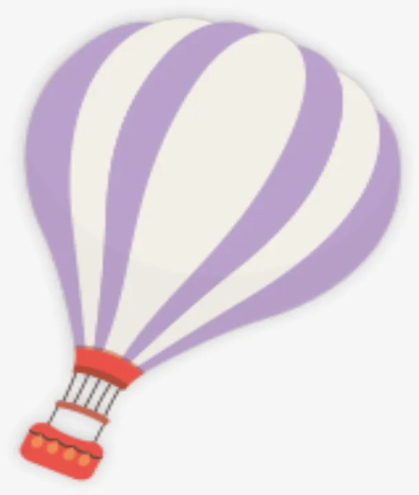 紫色条纹气球免抠