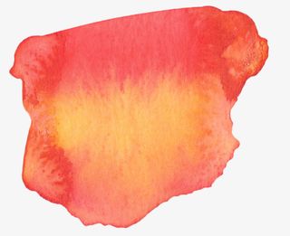 橘红色水彩效果免抠