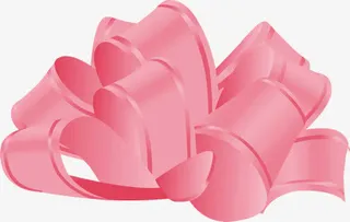 红色彩带花免抠