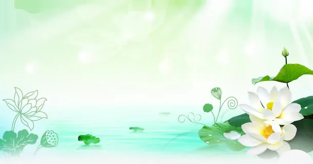 中秋节青色天空海水免抠