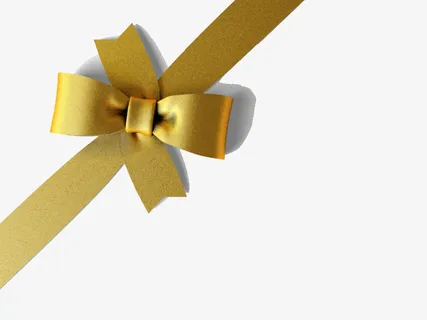 金色 丝带 节日 元素免抠