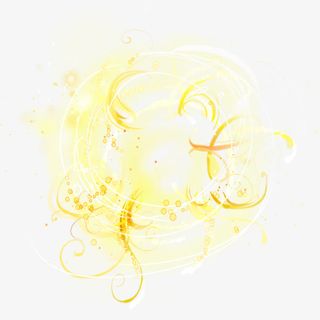 黄色光线特效免抠