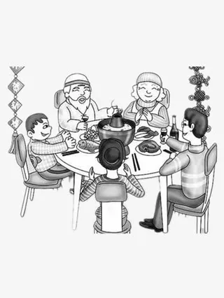 团团圆圆吃火锅免抠