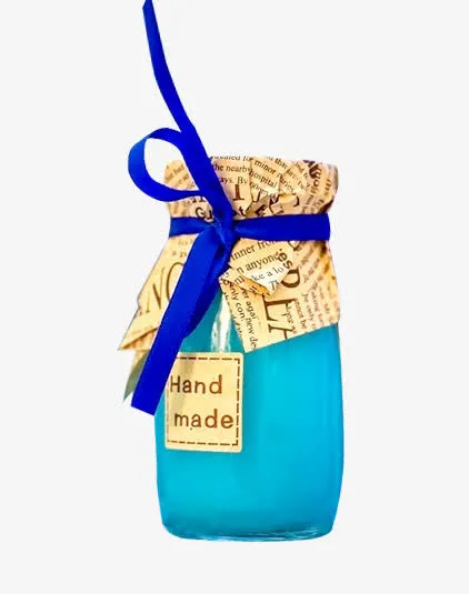 趣味蓝色小瓶子高清素材免抠