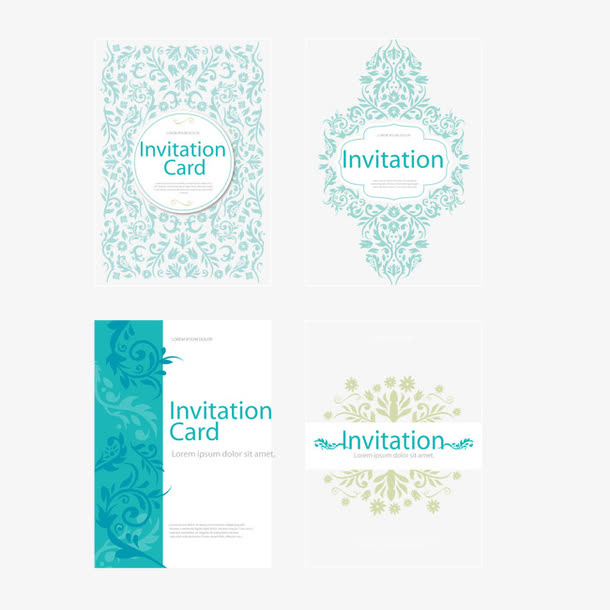 矢量婚礼请柬免抠