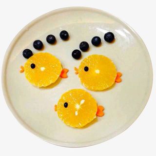 可爱小鸟水果拼盘免抠