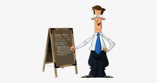 卡通讲解的老师免抠