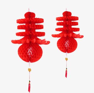 红色春字灯笼免抠