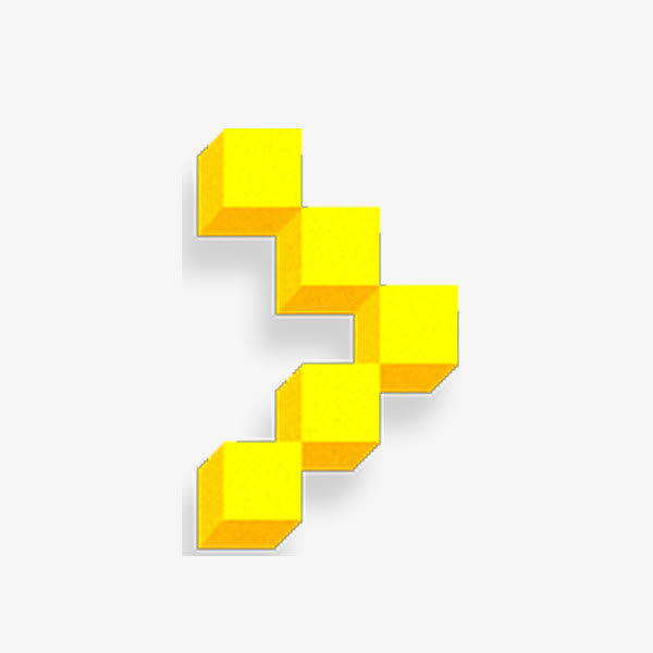 黄色立方块免抠
