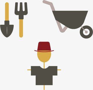 矢量扁平农用工具免抠