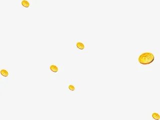 散落的钱币免抠