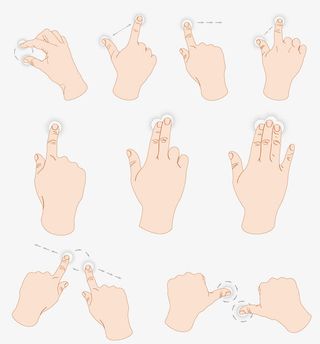 卡通 逼真手势 点击前往免抠