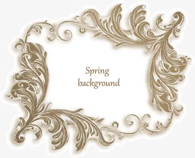 矢量金色边框纹理免扣素材免抠