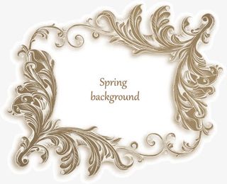 矢量金色边框纹理免扣素材免抠