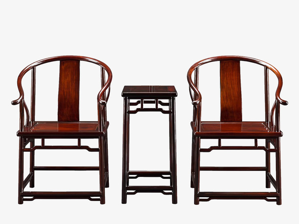 红木家具，圈椅，三件套，中国风免抠