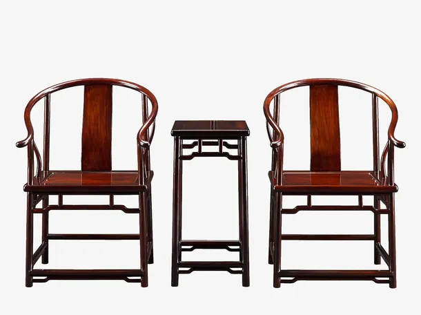 红木家具，圈椅，三件套，中国风免抠