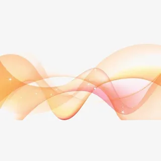 橙色科技感线条免抠