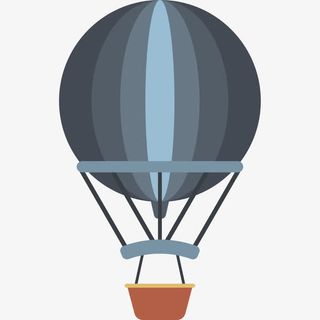 卡通热气球免抠