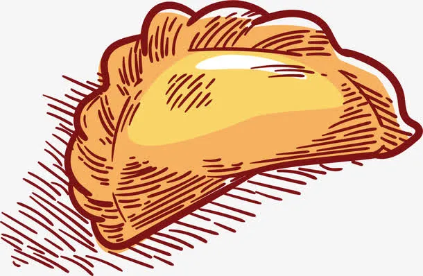 手绘水饺免抠