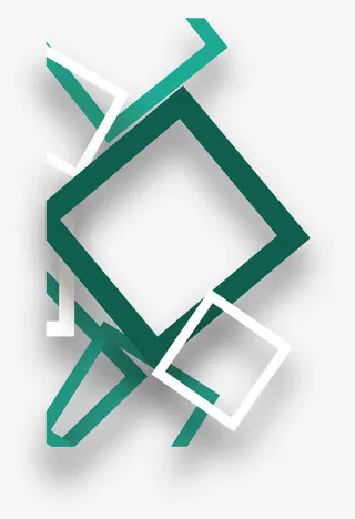 绿色几何小方块免抠