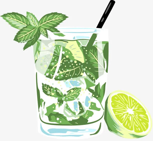 手绘夏日清凉饮料免抠