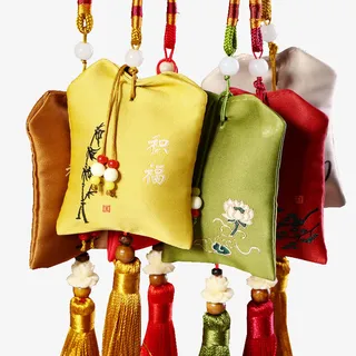 复古风格彩色炭包免抠