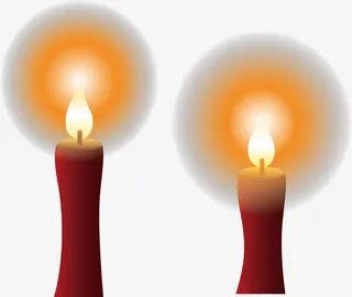 圣诞装饰红蜡烛免费下载免抠