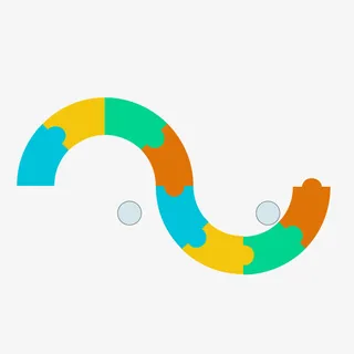 矢量s曲线边框素材免抠